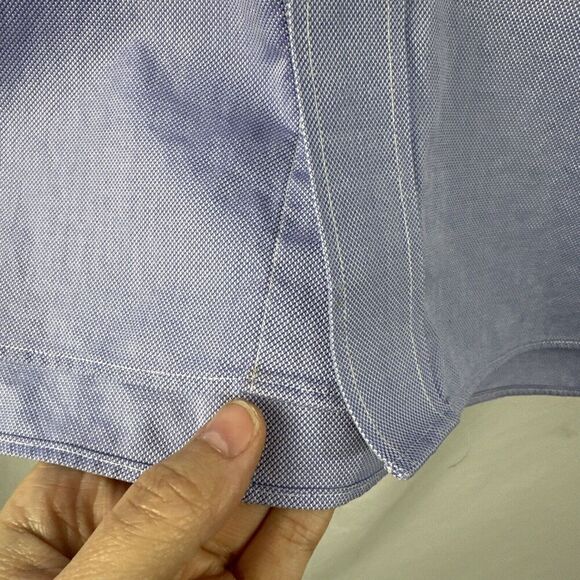 Bonobos Italian Shirting Slim Fit Blue Button Up Dress Shirt Mens Size 16/33 - Picture 12 of 12